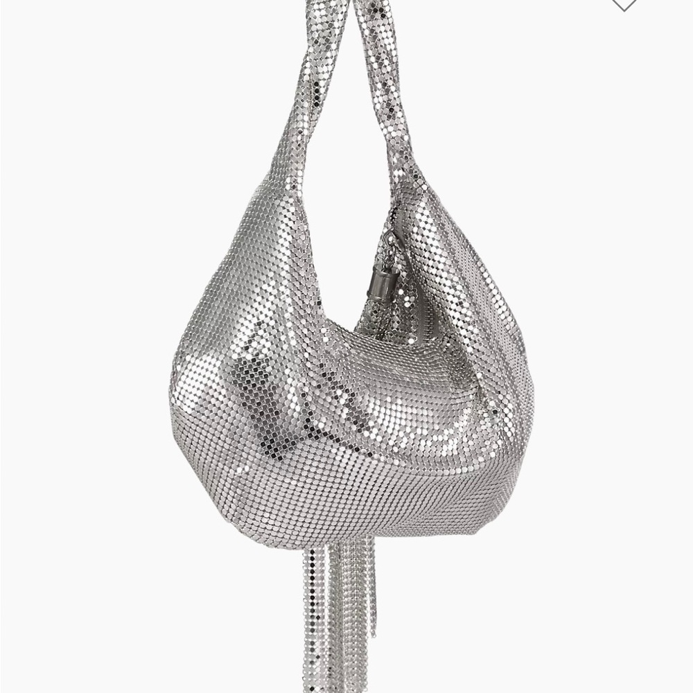 NWOT Whiting and Davis silver handbag brand new
